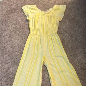 Yellow Striped Jumpsuit